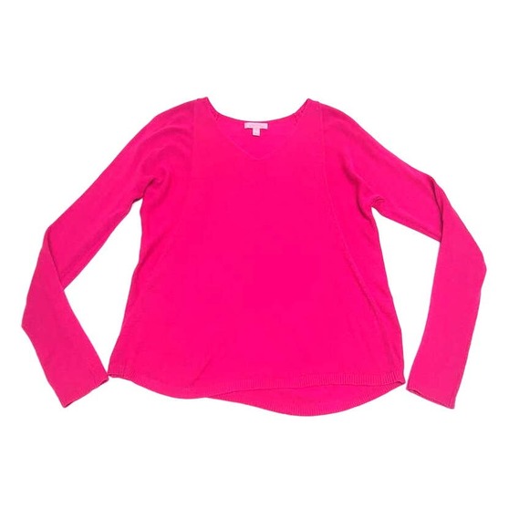 Lilly Pulitzer Sweaters - Lilly Pulitzer hot pink v-neck sweater Women's small